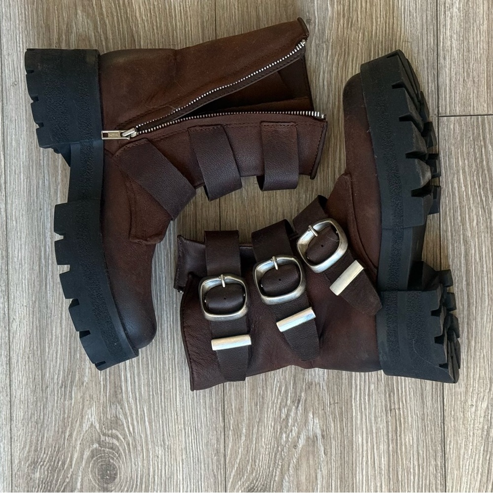 Steve Madden Roland Dark Brown Combat Boots